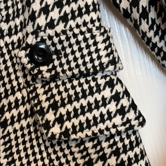 Candie’s houndstooth coat Sz S Black & white - Picture 5 of 7